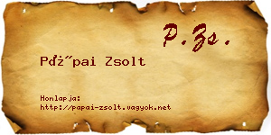 Pápai Zsolt névjegykártya